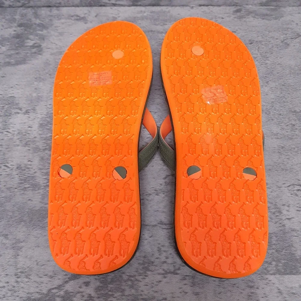 POLO RALPH LAUREN Whitlebury II Tiger‎ Camo Flip Flops Mens 10 D Green